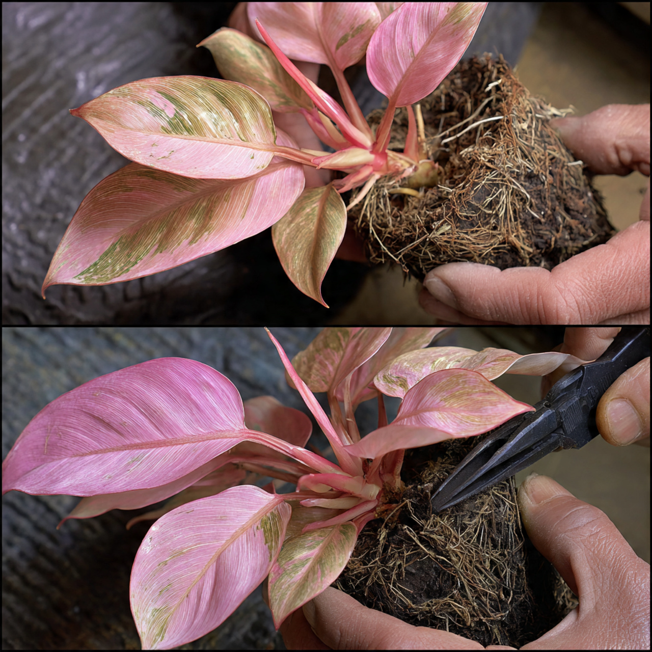Repotting Your Pink Princess Philodendron