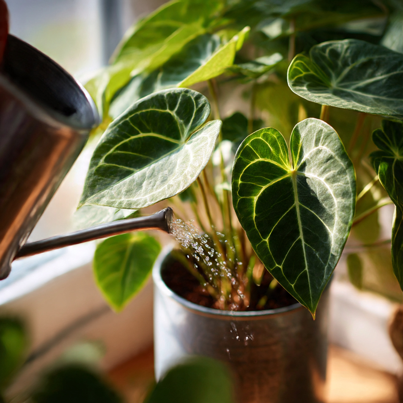 Anthurium Clarinervium: 25 Ultimate Guide to Care, Propagation & Styling 3 Anthurium Clarinervium Watering Tips