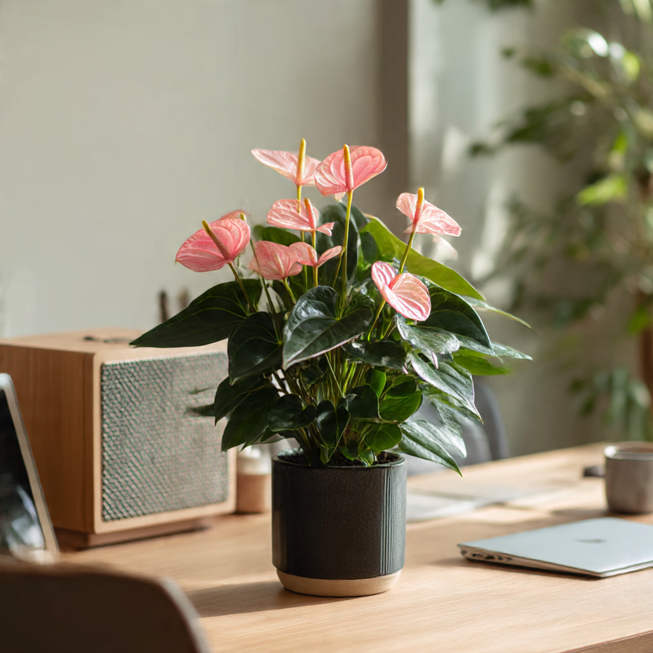 Anthurium Clarinervium: 25 Ultimate Guide to Care, Propagation & Styling 17 Anthurium Clarinervium in Office Spaces