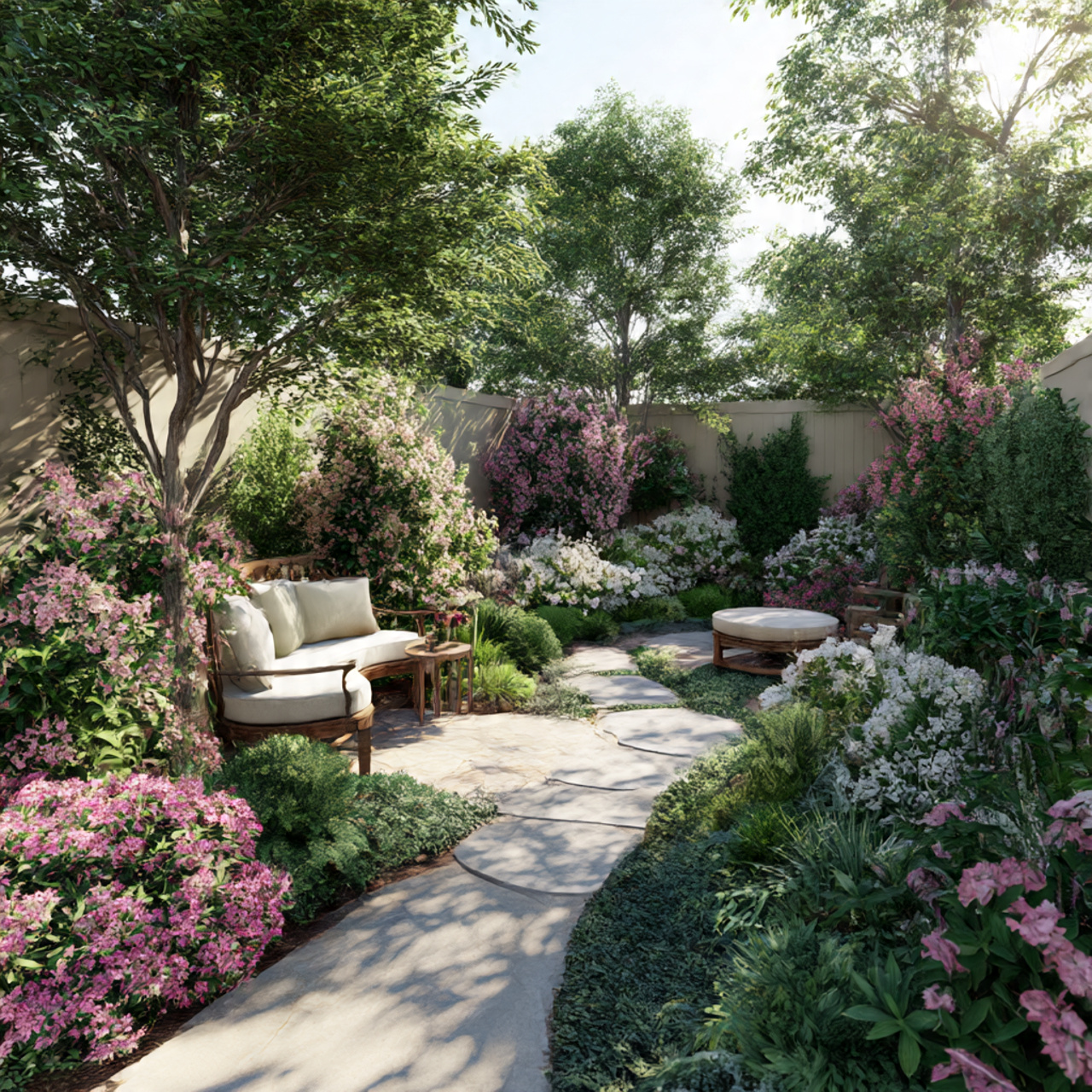 Backyard Retreat Flower Garden Design