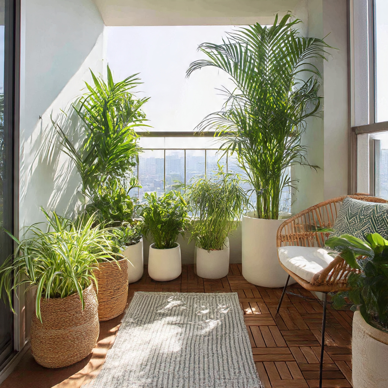 Balcony Garden with Pet-Friendly Plants