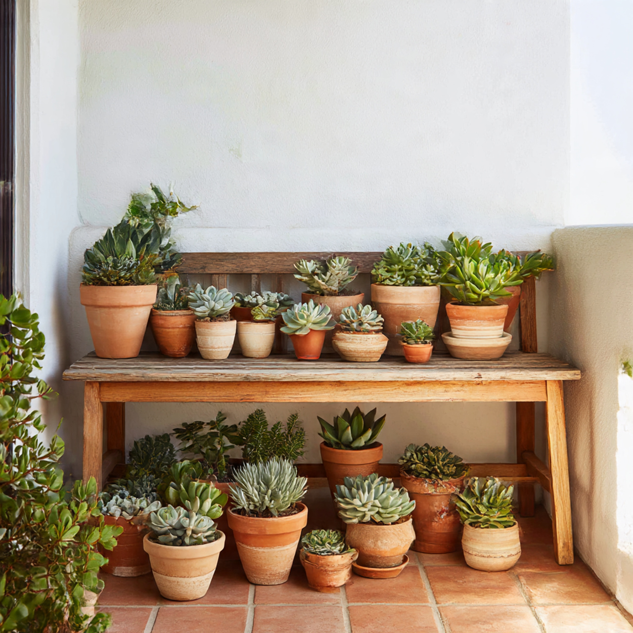 Balcony Garden with Succulents