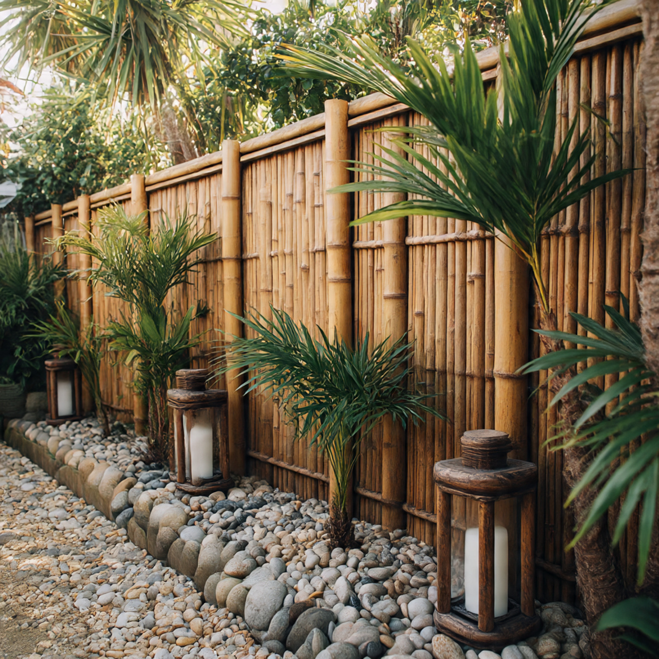 Bamboo Fence Decor