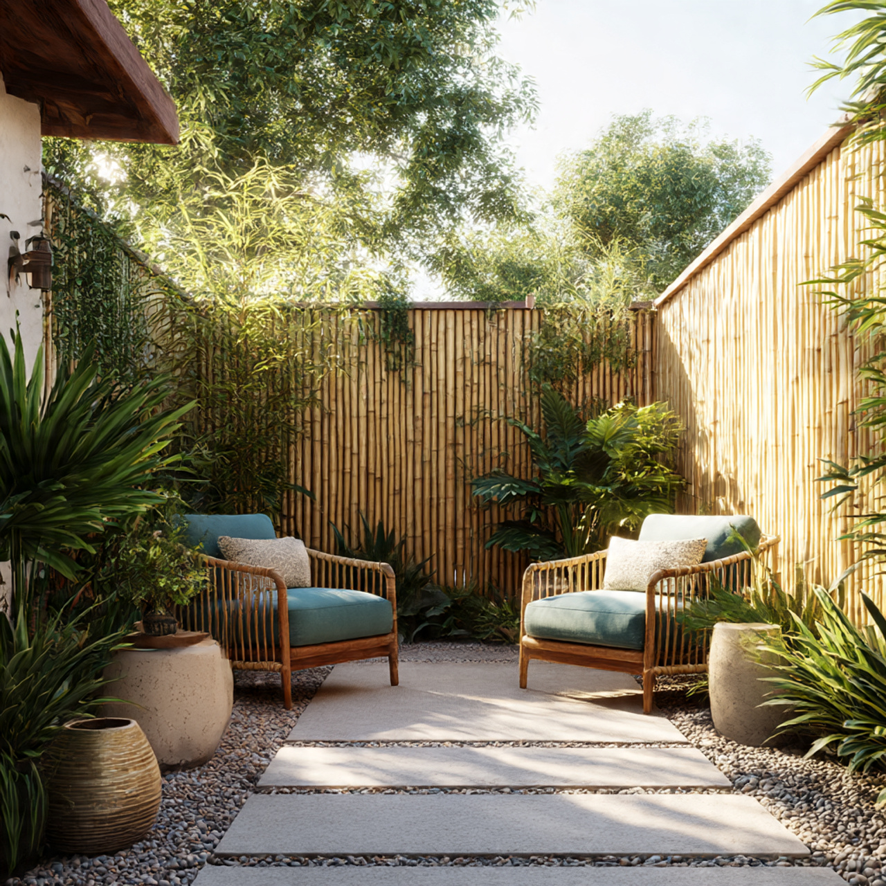 Bamboo Screens for a Tropical Touch