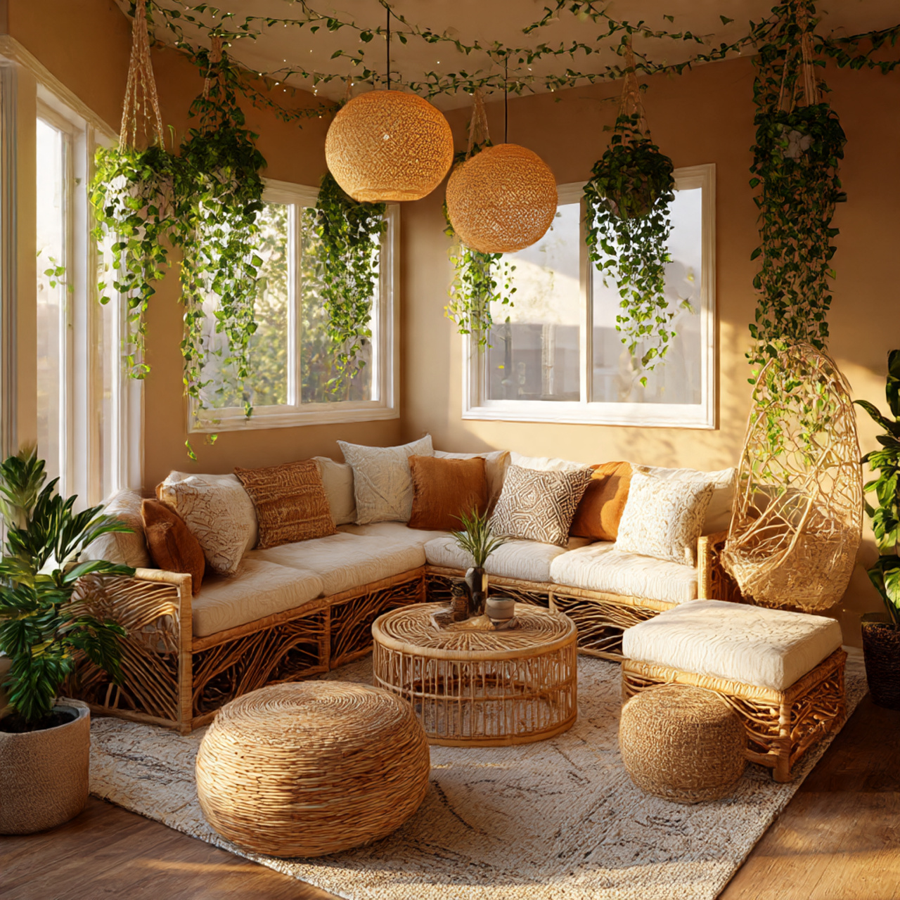 Boho Corner with String of Hearts