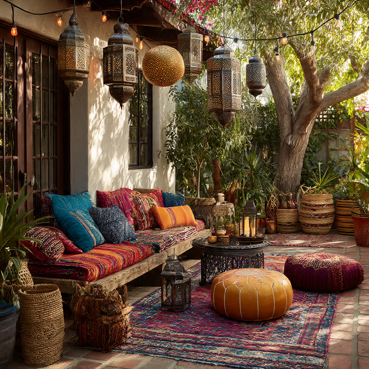Boho Patio with Global Accents