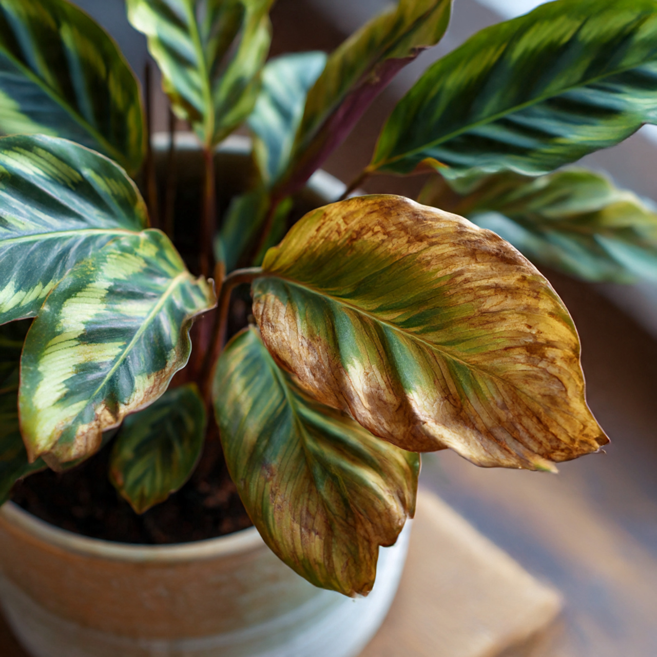 Calathea Plant Stress Indicators