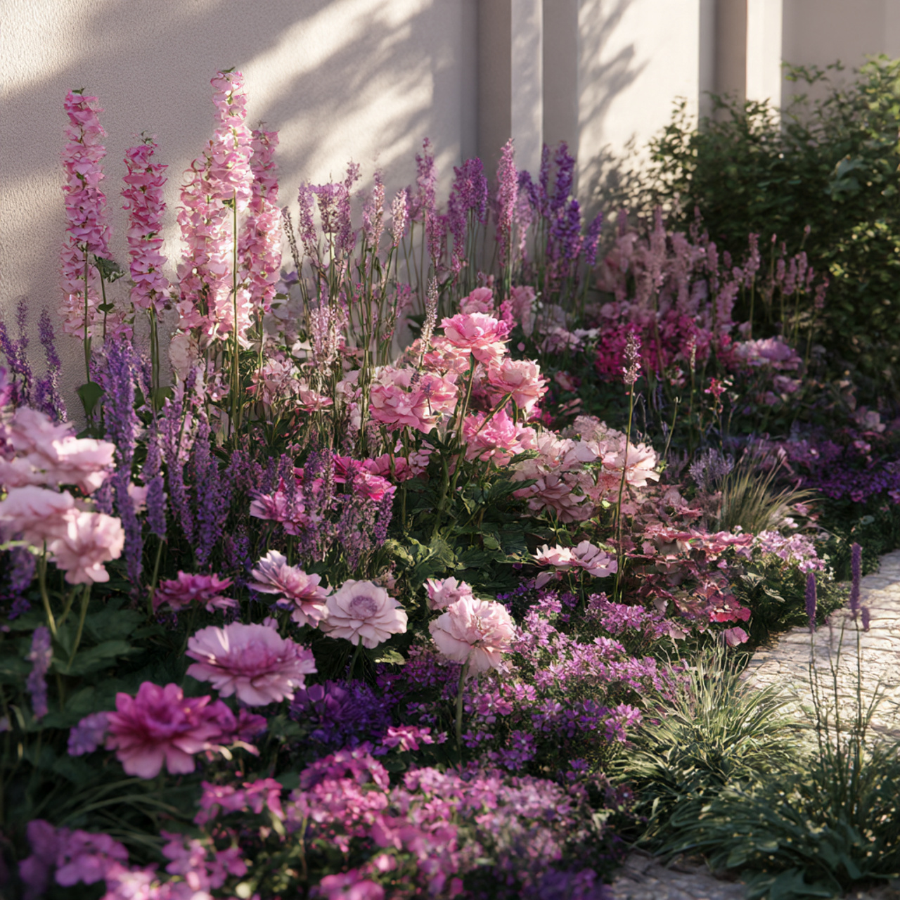 Color-Themed Flower Garden Design