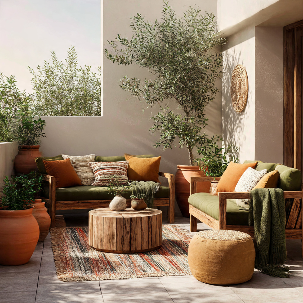 Earthy Color Palette for Boho Patio