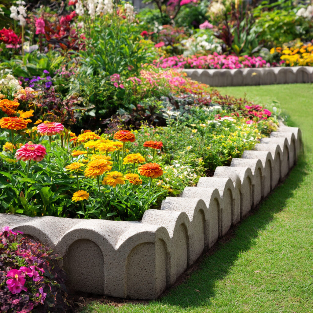 30 Creative Garden Edging Ideas to Upgrade Any Garden 14 Garden Edging Ideas Using Scalloped Concrete or Decorative Panels