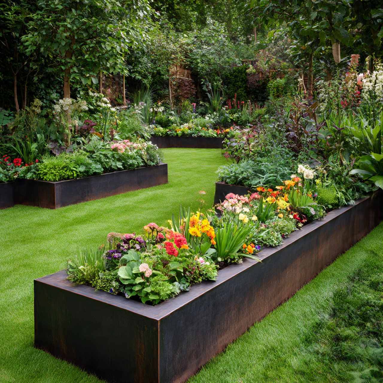 30 Creative Garden Edging Ideas to Upgrade Any Garden 23 Garden Edging Ideas with Colour-Contrast Borders