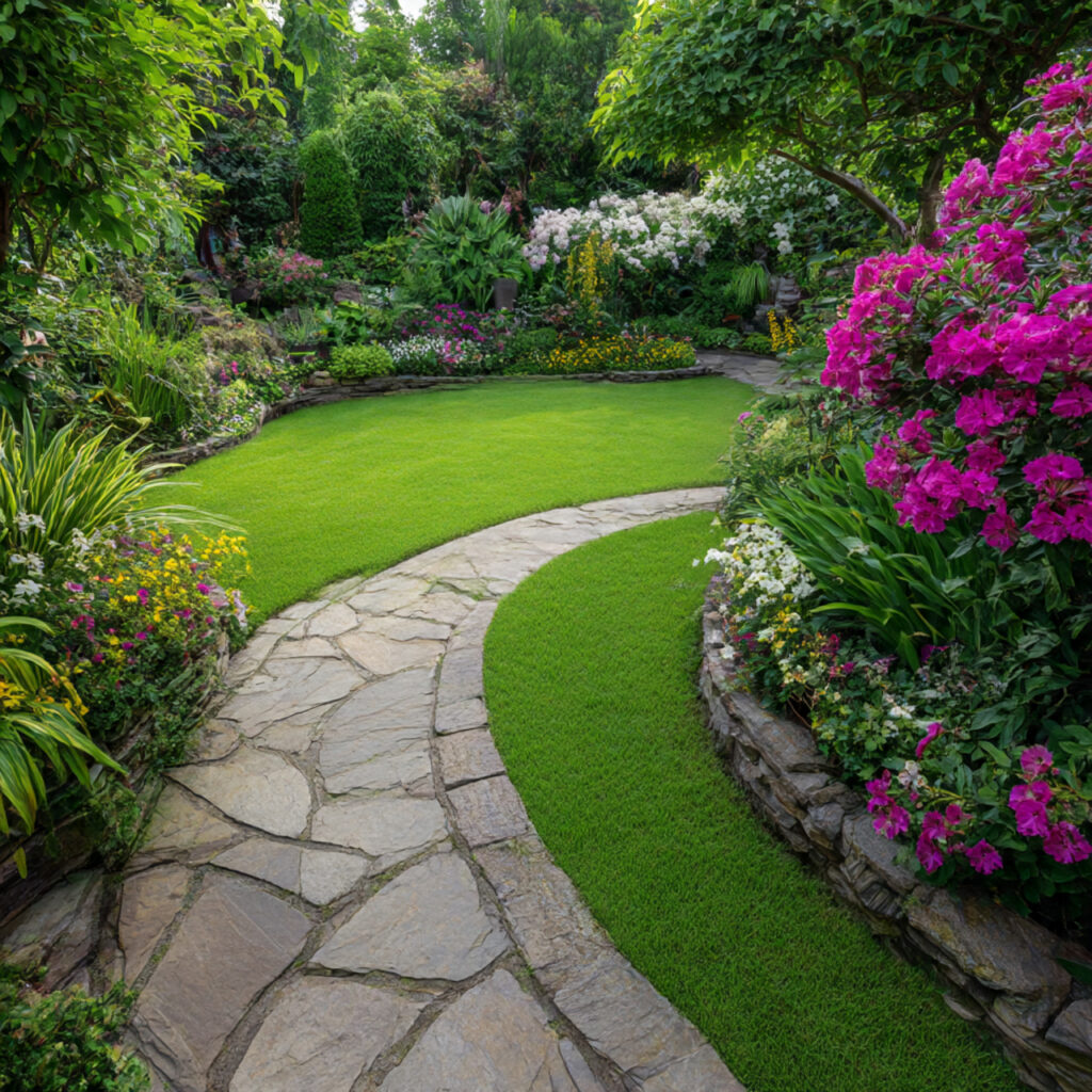 30 Creative Garden Edging Ideas to Upgrade Any Garden 11 Garden Edging Ideas with Flagstone Path Borders