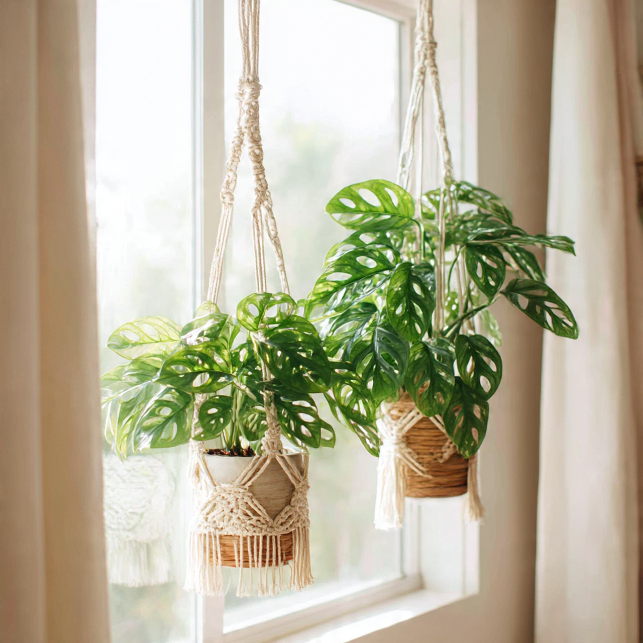 Hanging Monstera Plant Display