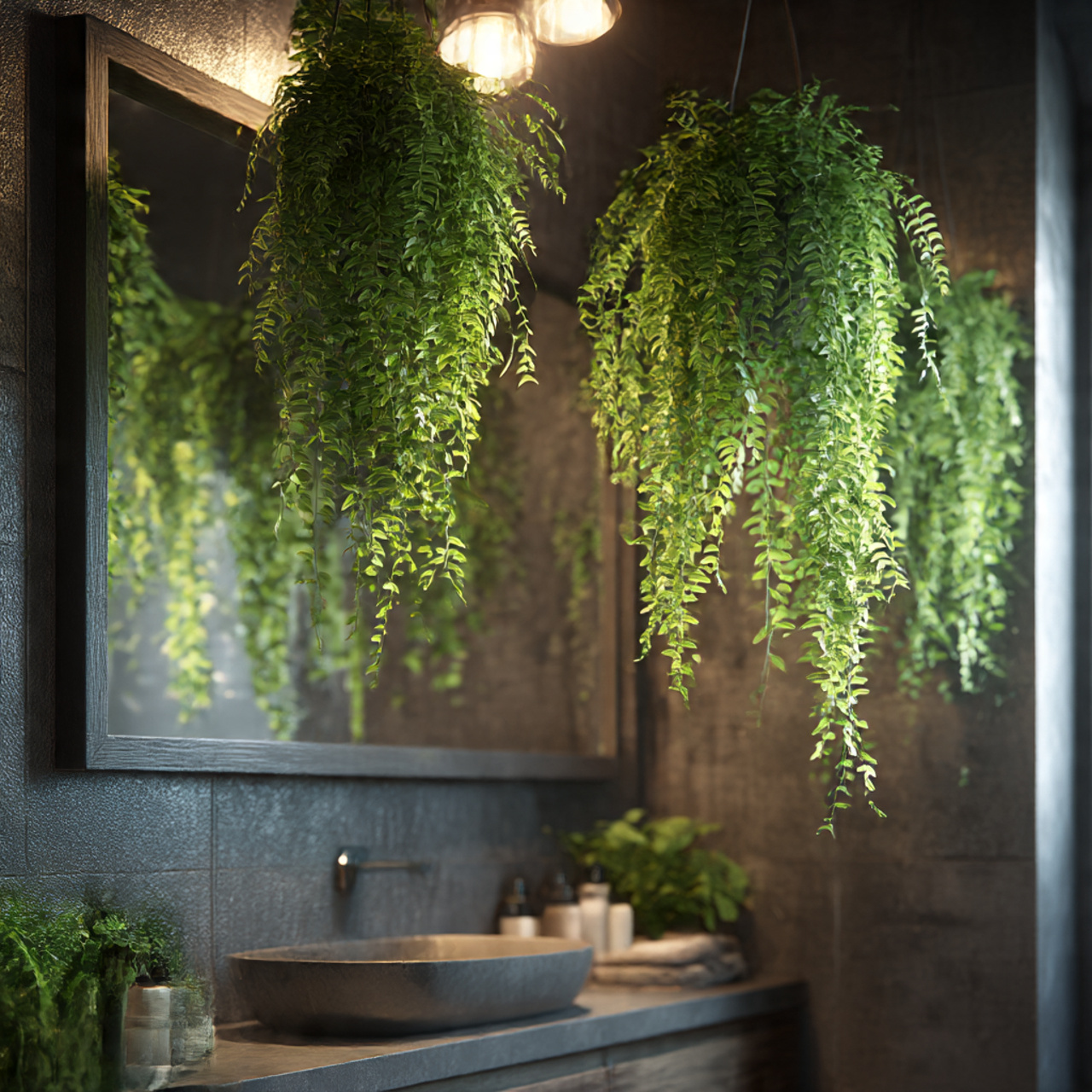 Hanging Plants in Bathrooms