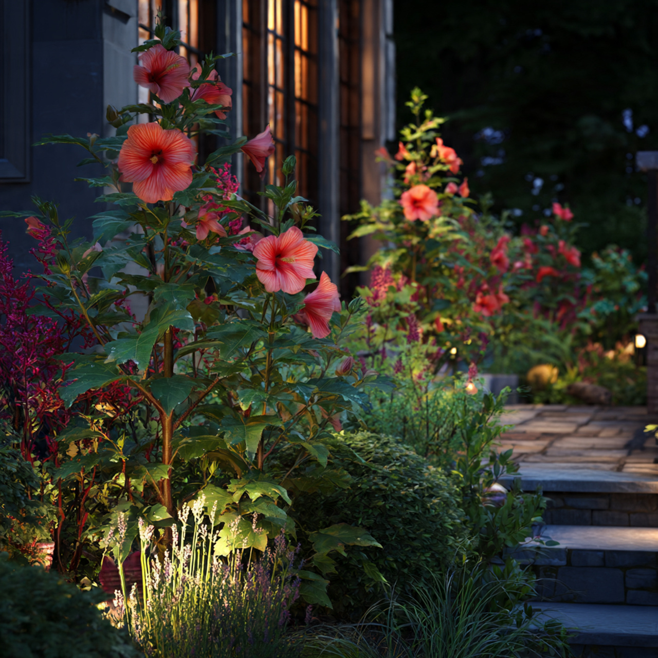 Hibiscus Flower for Creating Height Variation