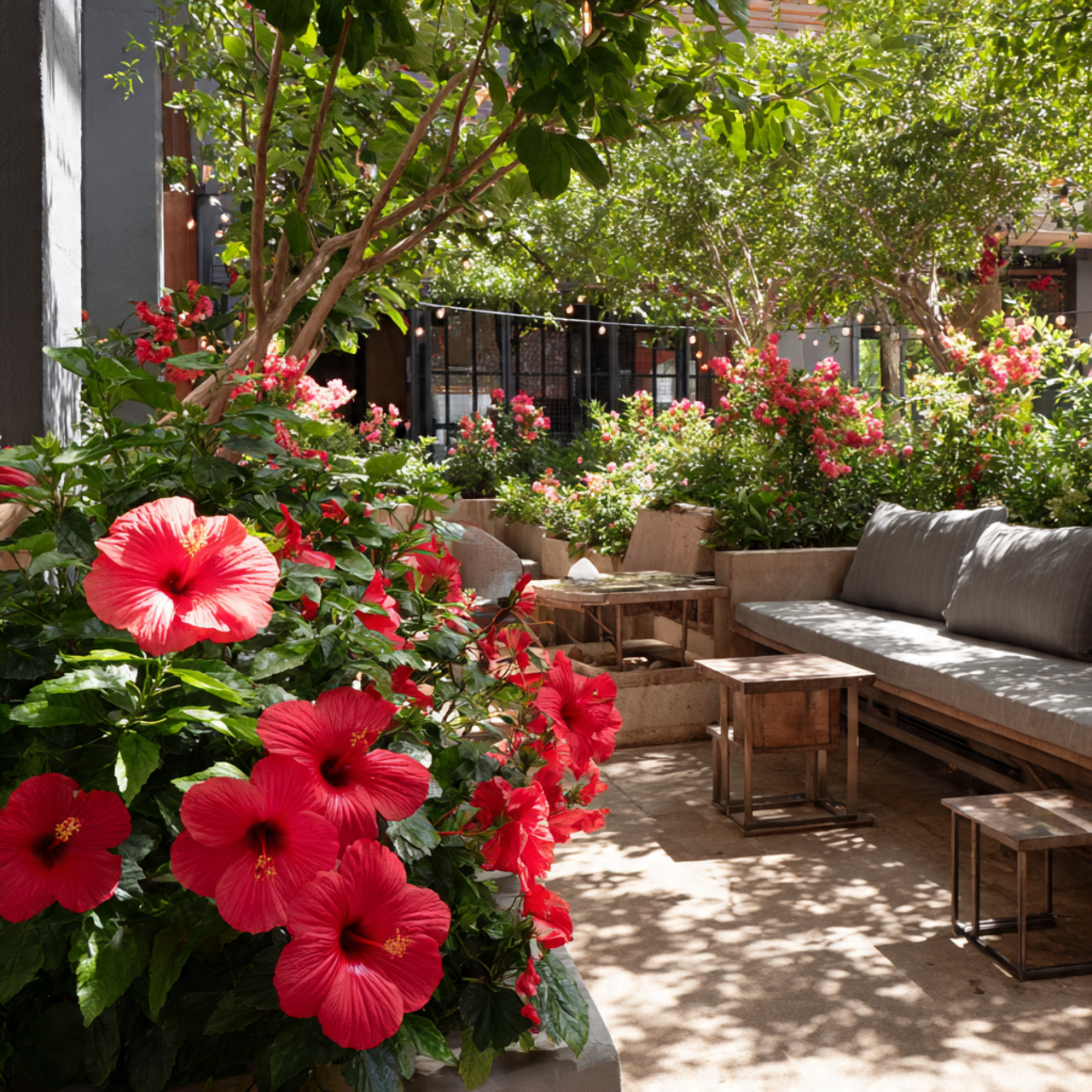 Hibiscus Flower to Boost Outdoor Seating Areas
