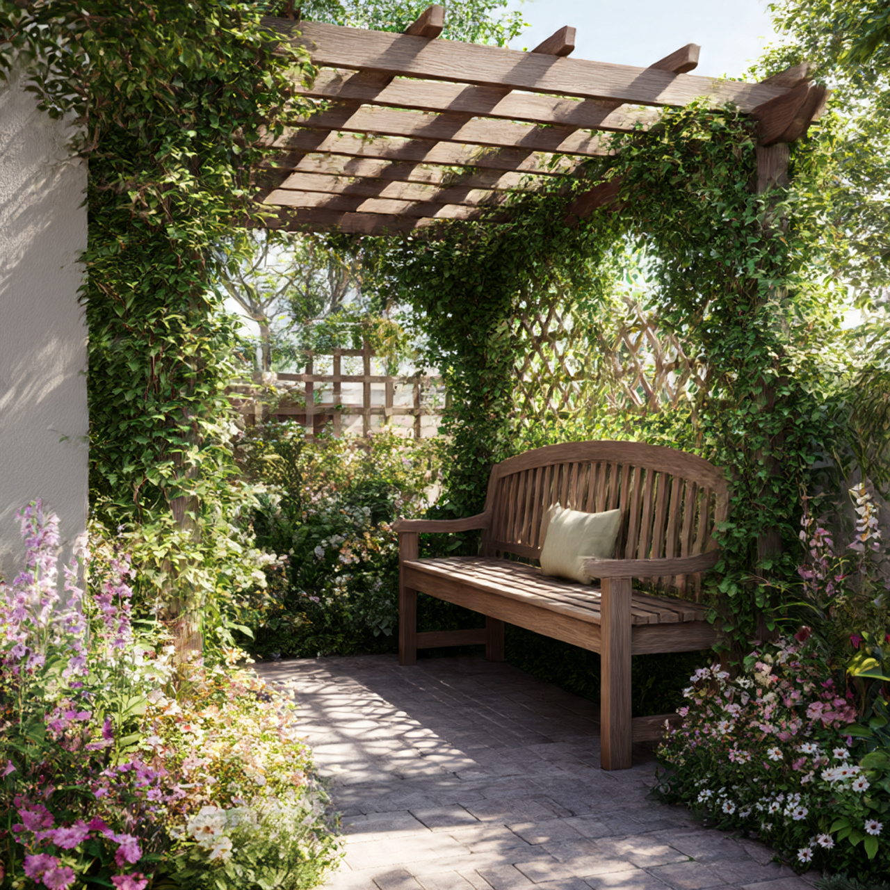 Incorporating Trellis Benches