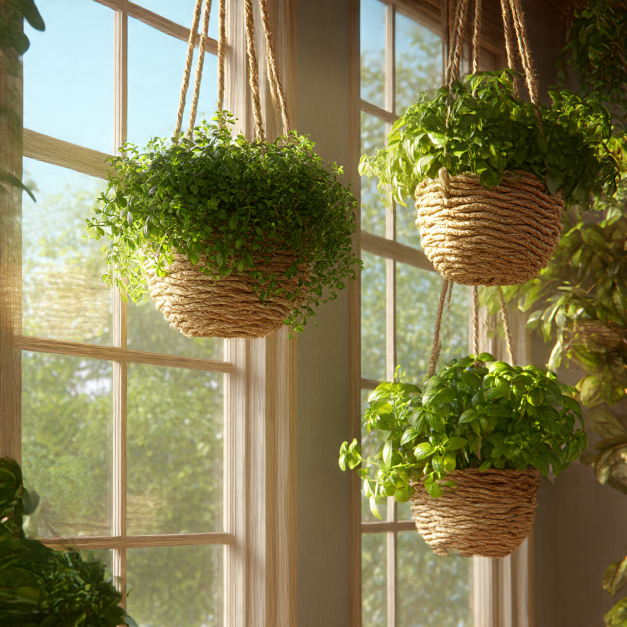 Indoor Herb Hanging Baskets
