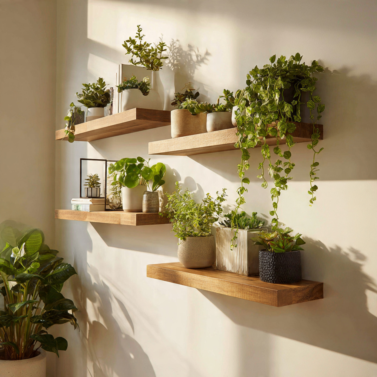 25 Beautiful Indoor Plants to Refresh Any Room Naturally 5 Indoor Plants on Floating Shelves