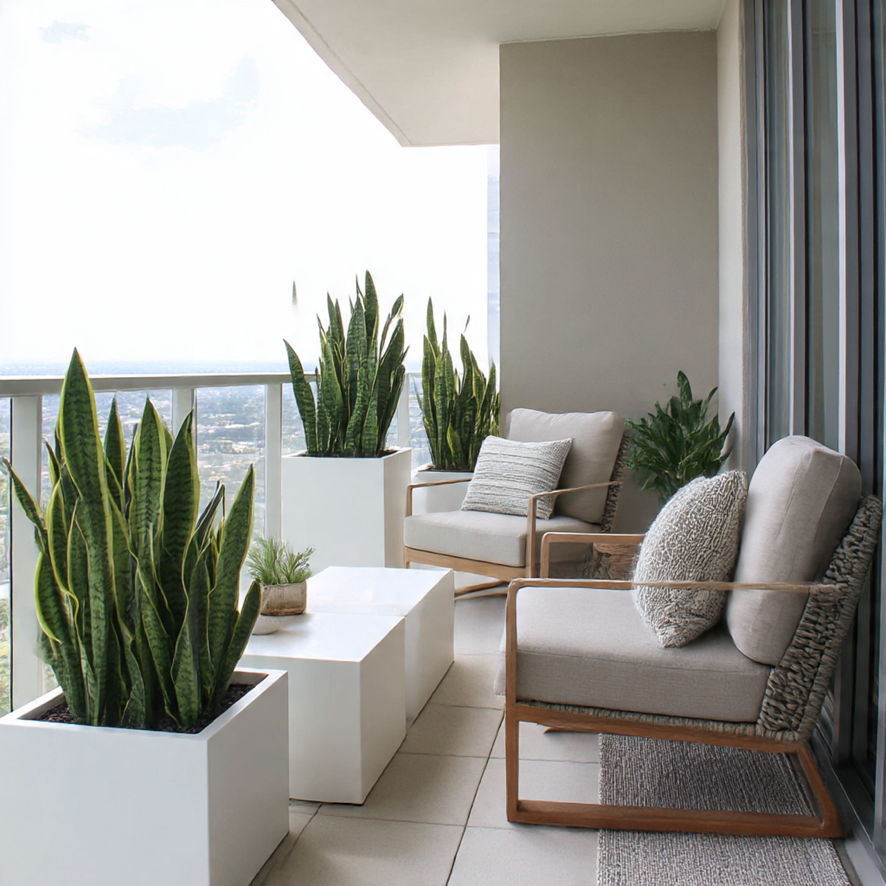 Minimalist Balcony Garden