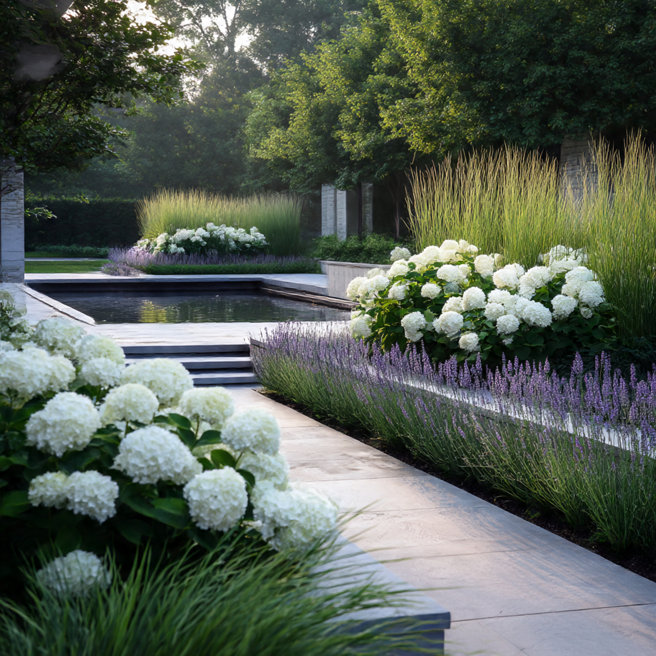 Modern Minimalist Flower Garden Design