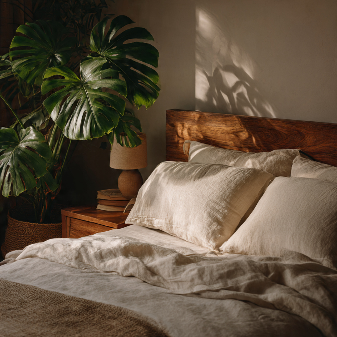 Monstera Plant in Bedroom Decor
