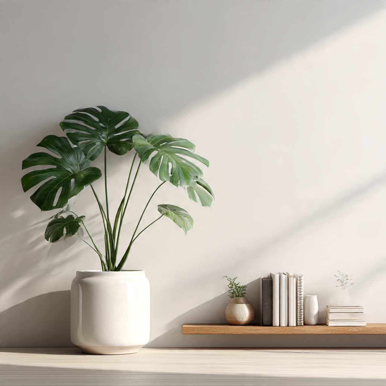 Monstera Plant in Minimalist Interiors