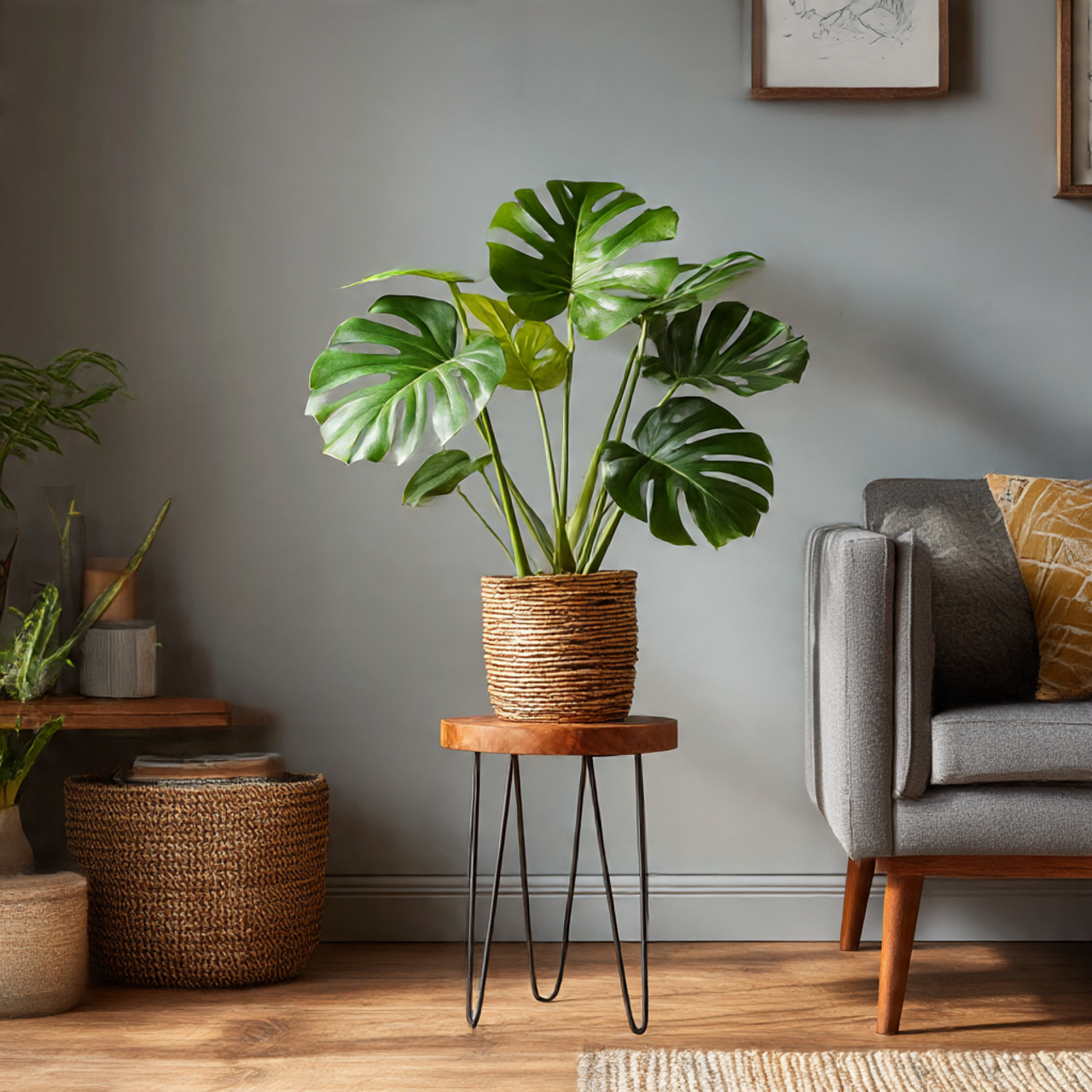 Monstera Plant on Plant Stands