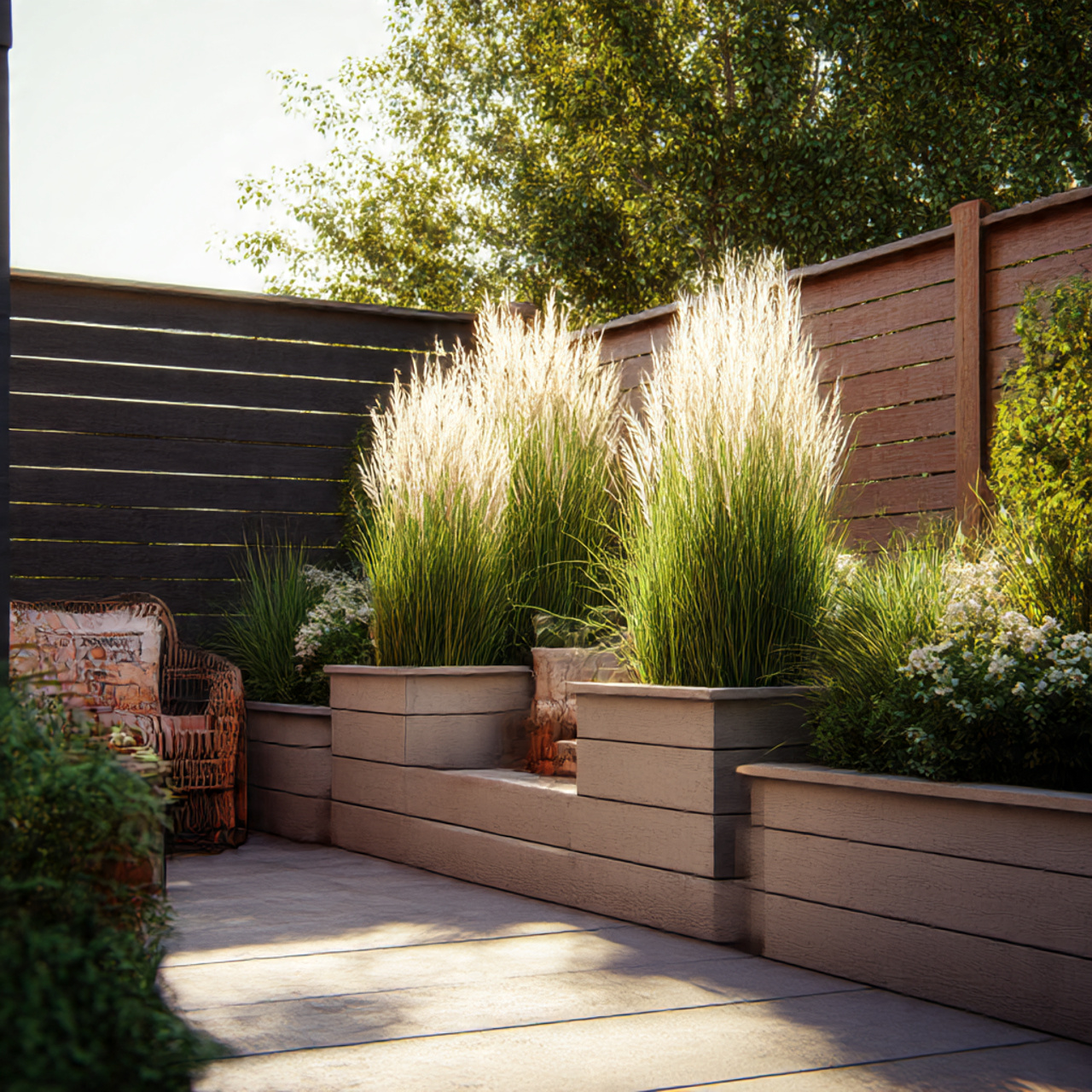 Multi-Level Planters for Height Variation