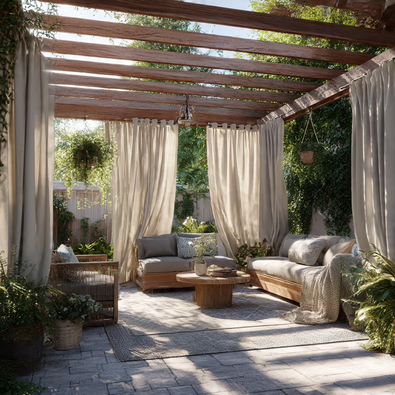 Outdoor Curtains for Flexible Privacy