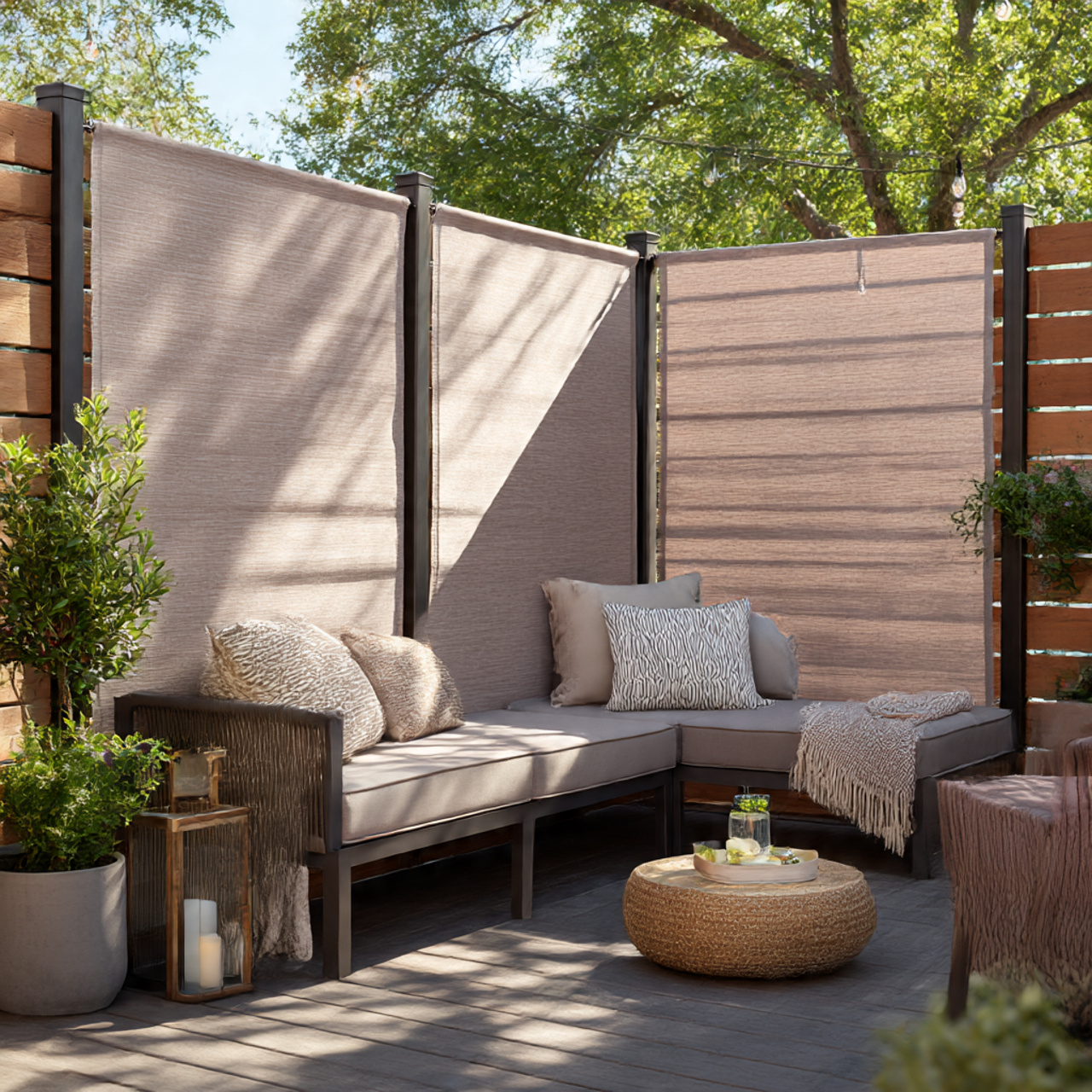 Outdoor Fabric Fence Panels