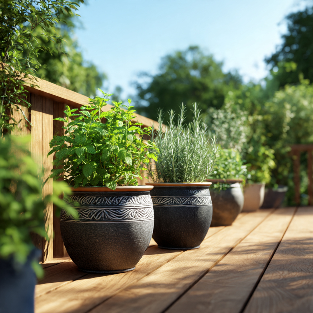 Outdoor Herb Pots