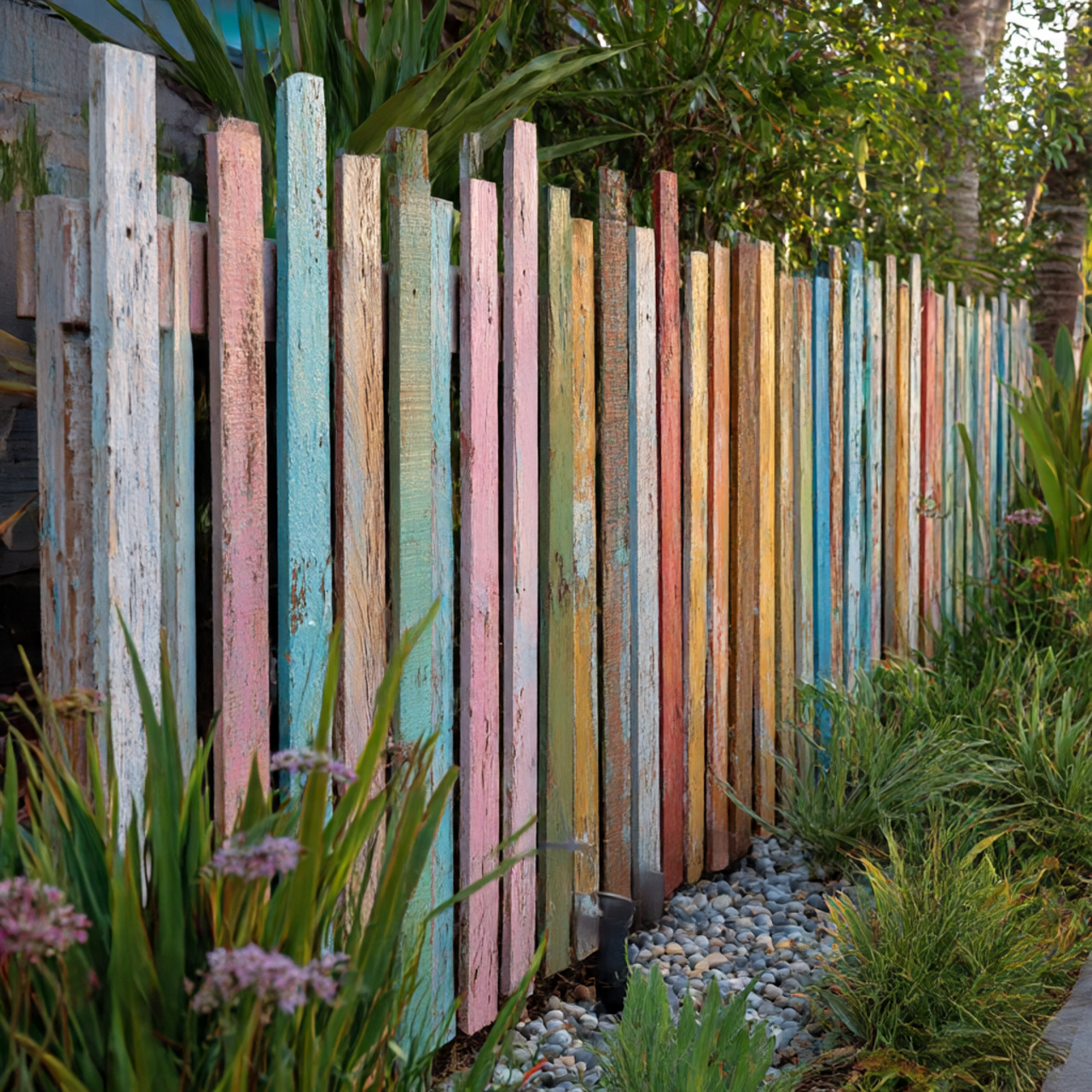 Painted Fence Slats