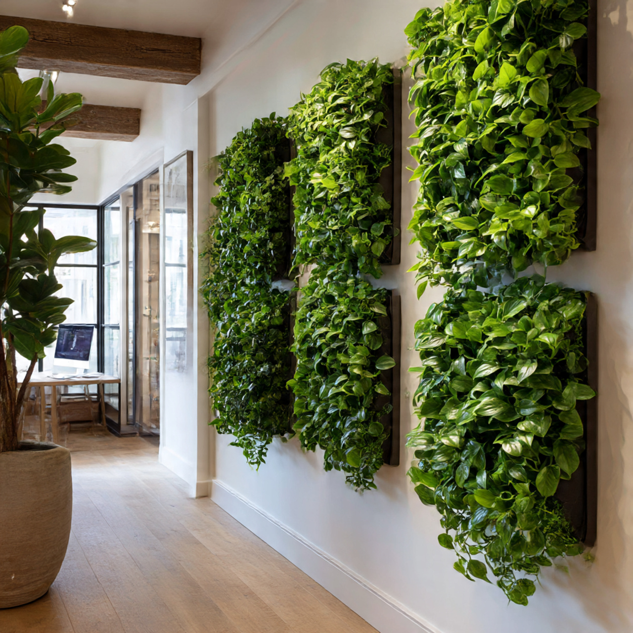 Peperomia Plant Wall Installation