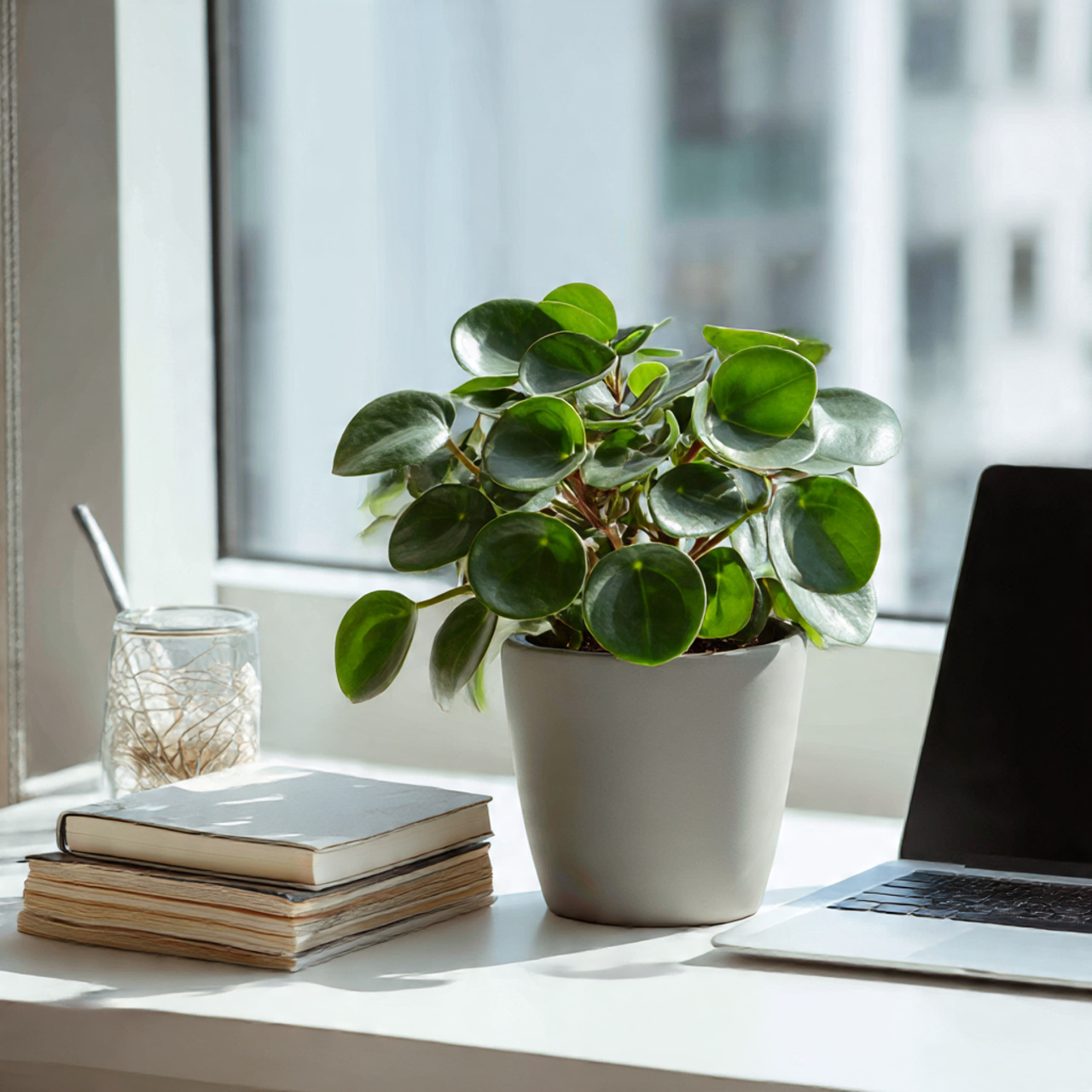 Peperomia Plant in Office Décor