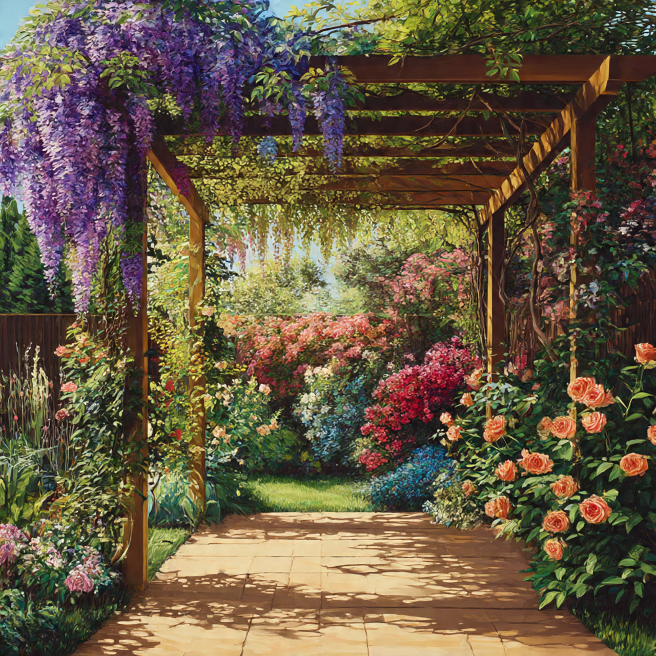 Pergola and Trellis Flower Ideas