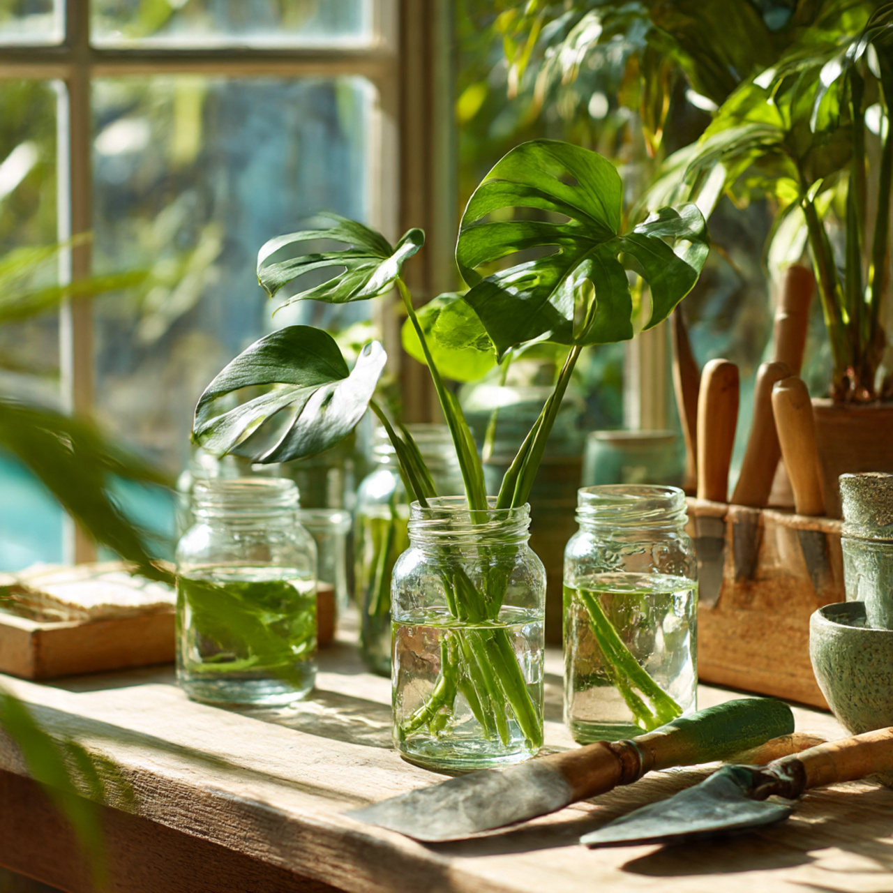 Propagating Monstera Plant for Gifting