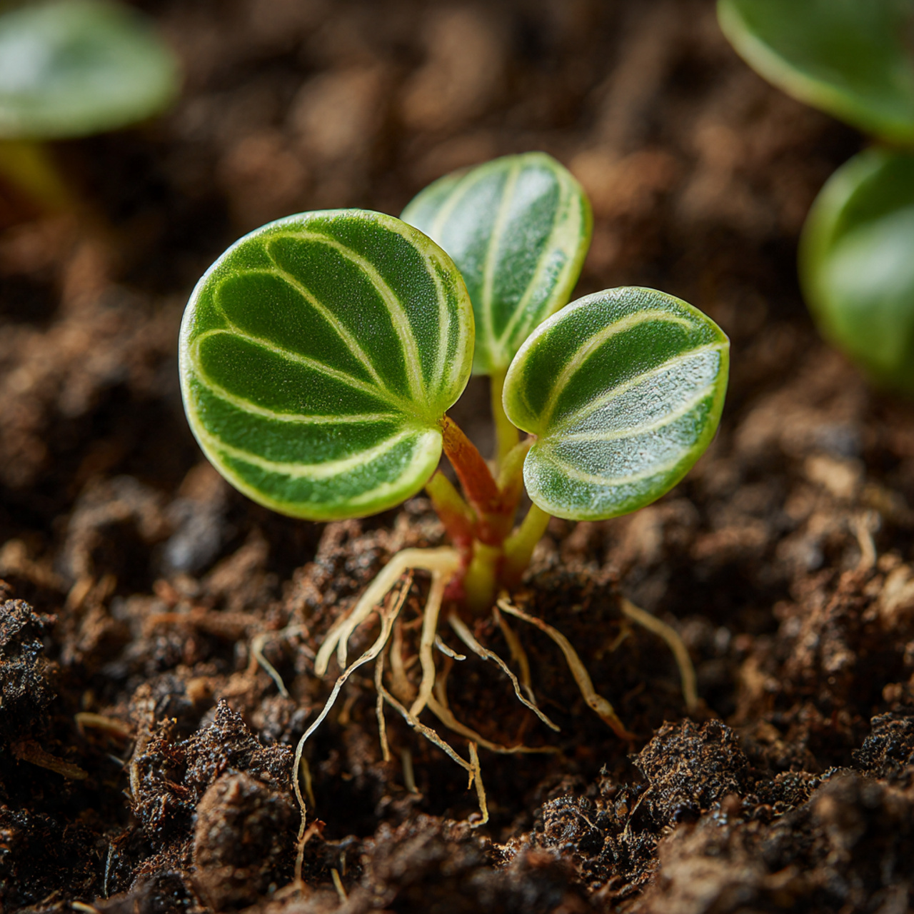 Propagating Peperomia Plant via Leaf Cuttings