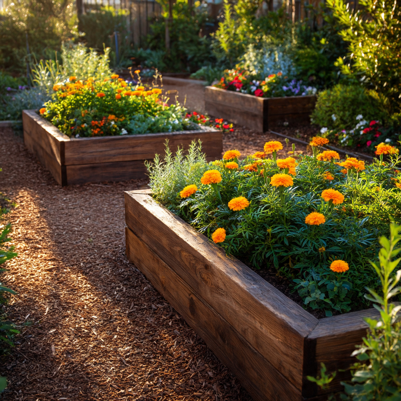 Raised Bed Flower Garden Design