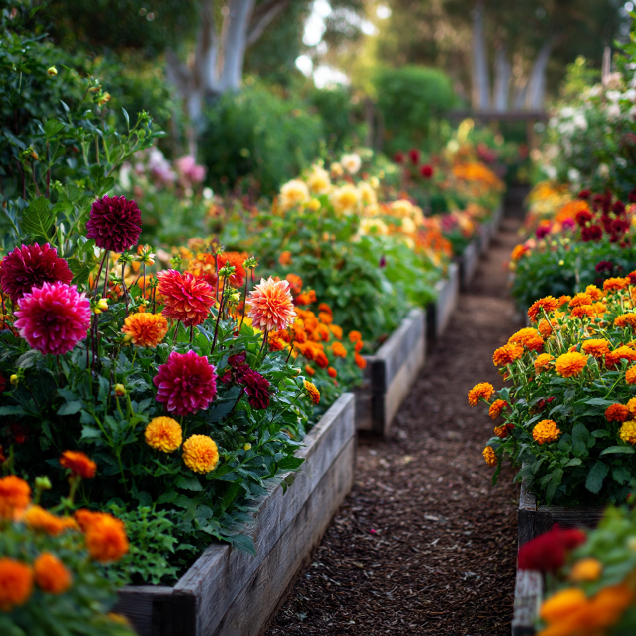 Raised-Bed Flower Garden Ideas
