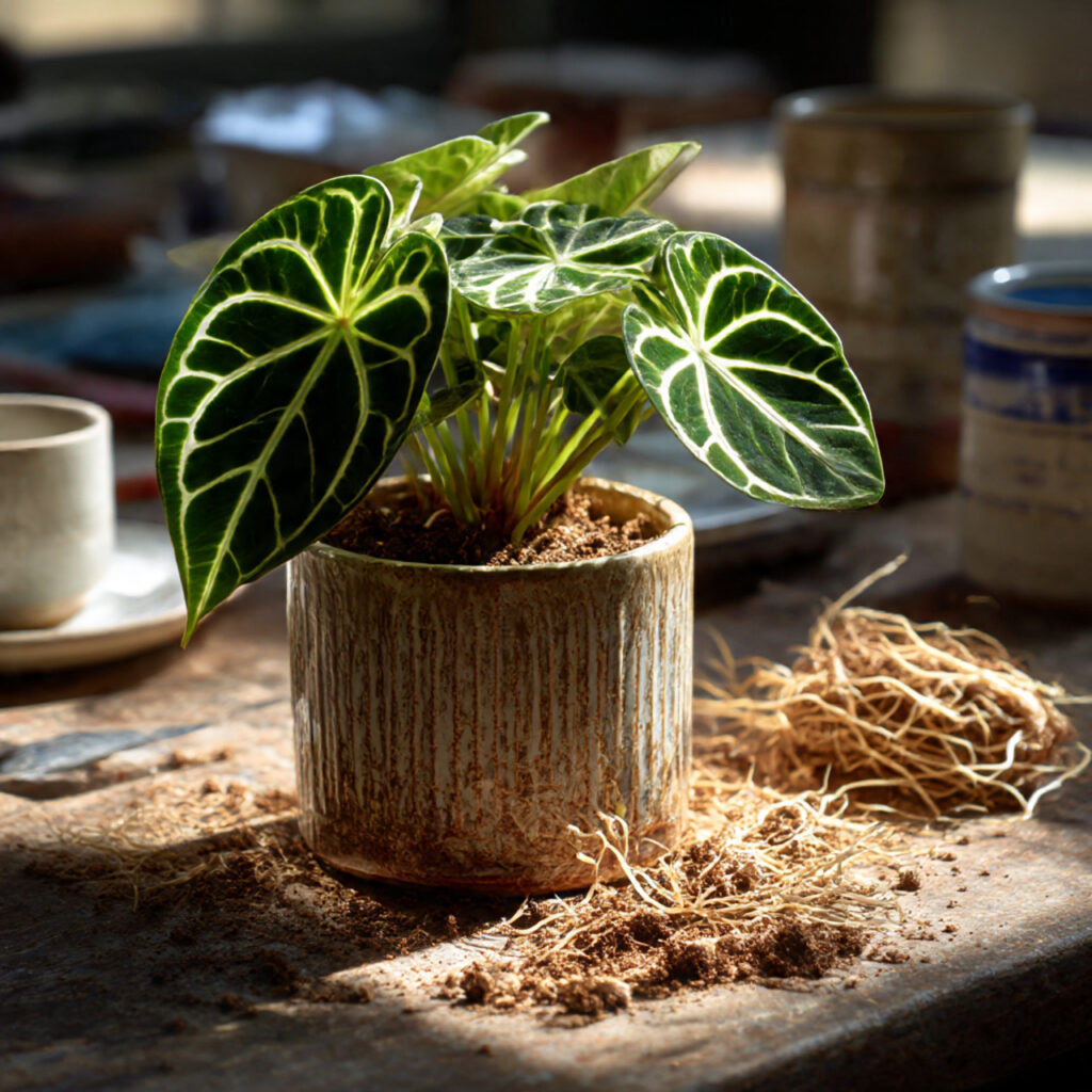 Anthurium Clarinervium: 25 Ultimate Guide to Care, Propagation & Styling 7 Repotting Anthurium Clarinervium