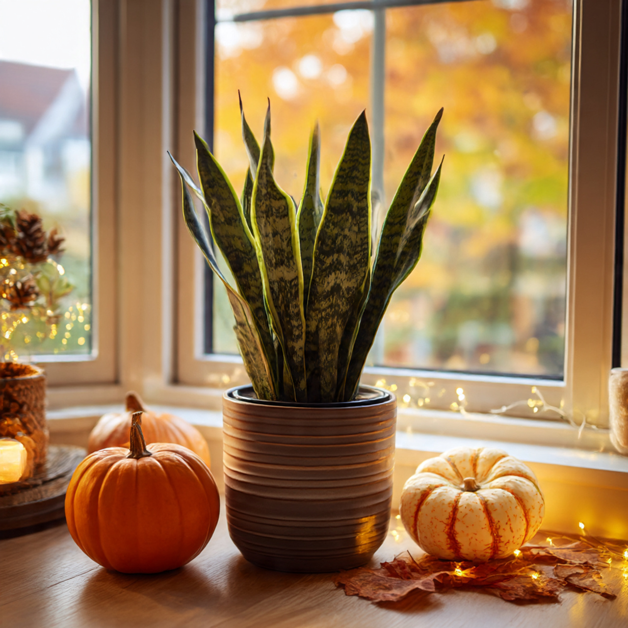 Seasonal Styling with Snake Plants