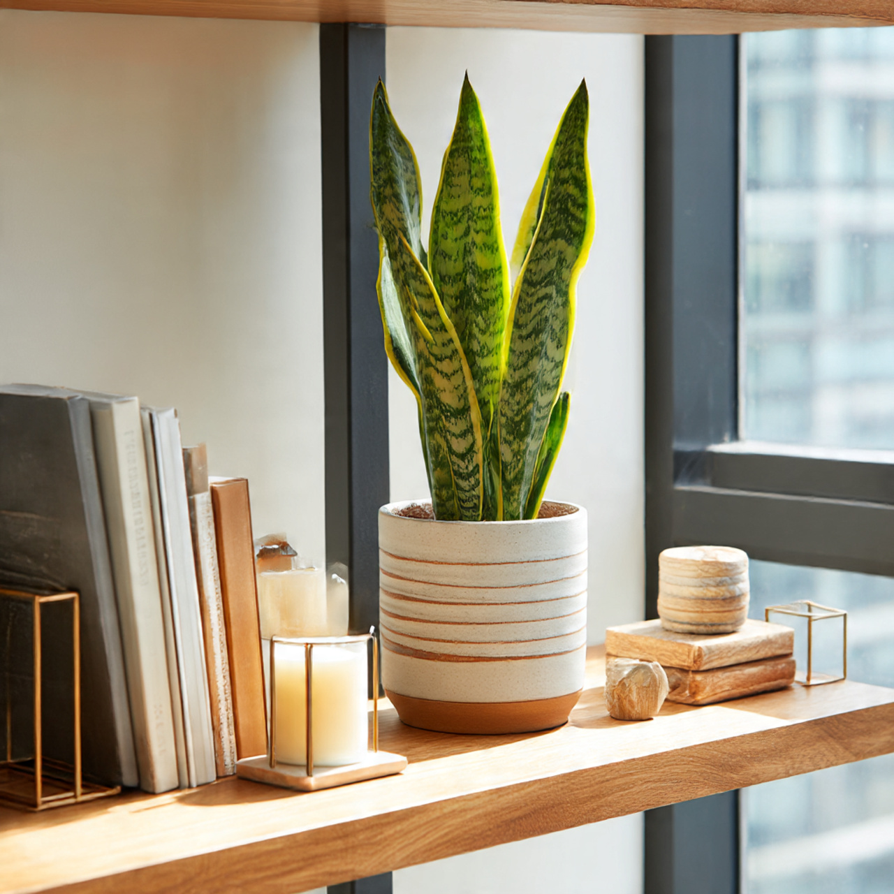 Small Snake Plant for Shelves