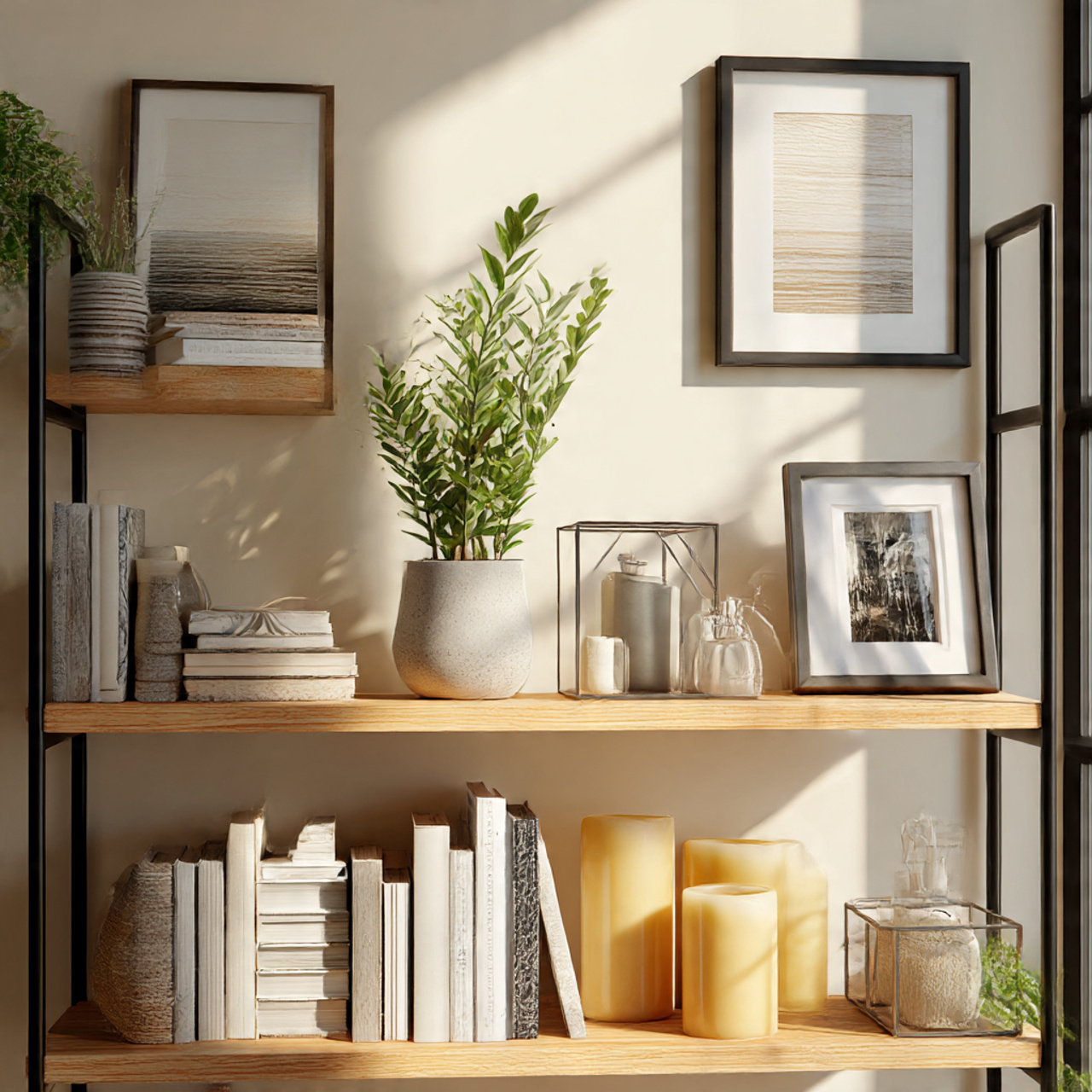 Small ZZ Plant on Shelves