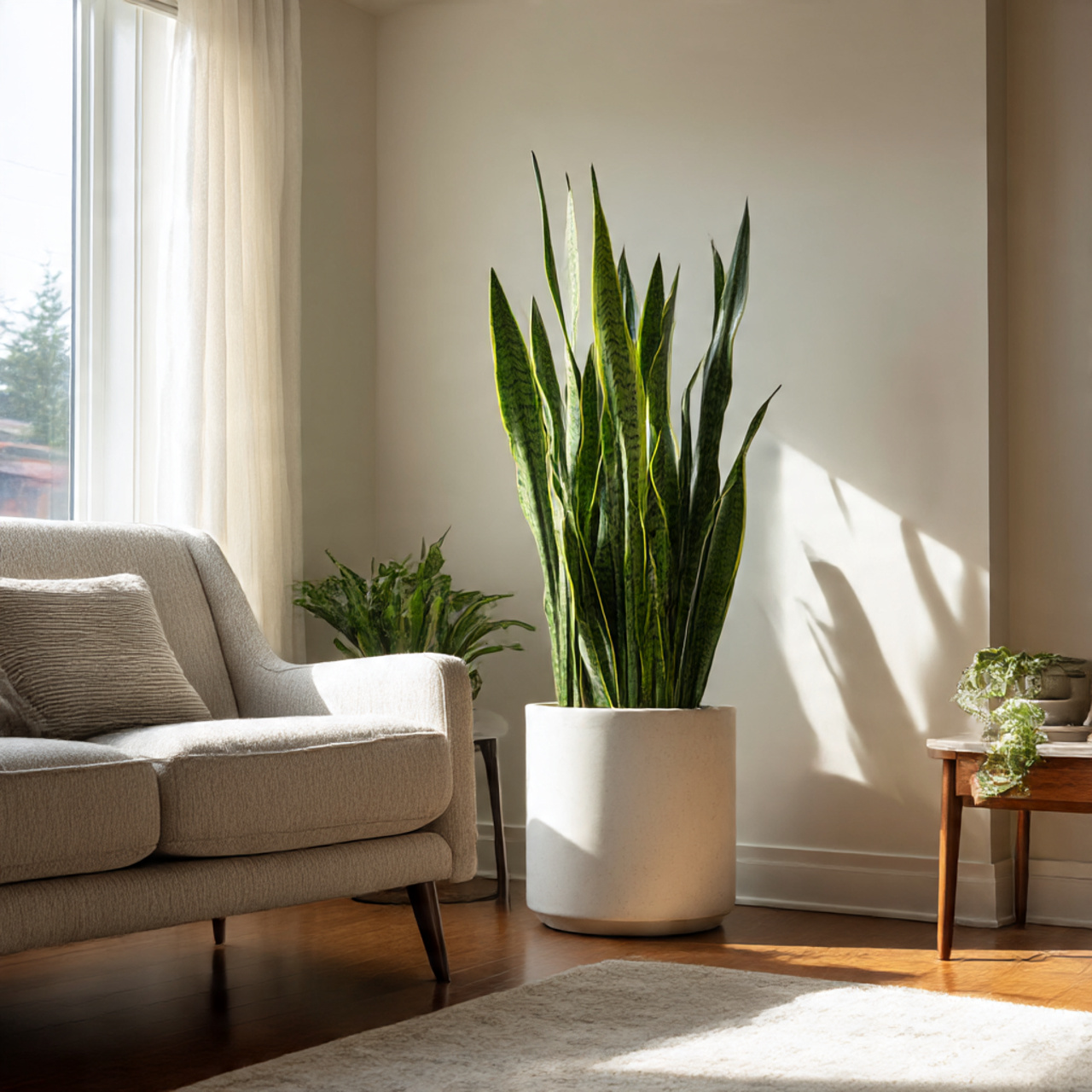 Snake Plant as a Statement Corner Piece