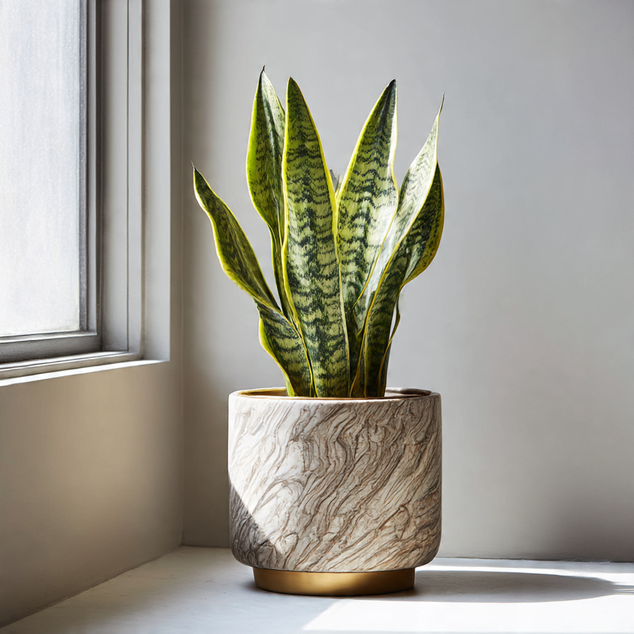 Snake Plant in Decorative Planters