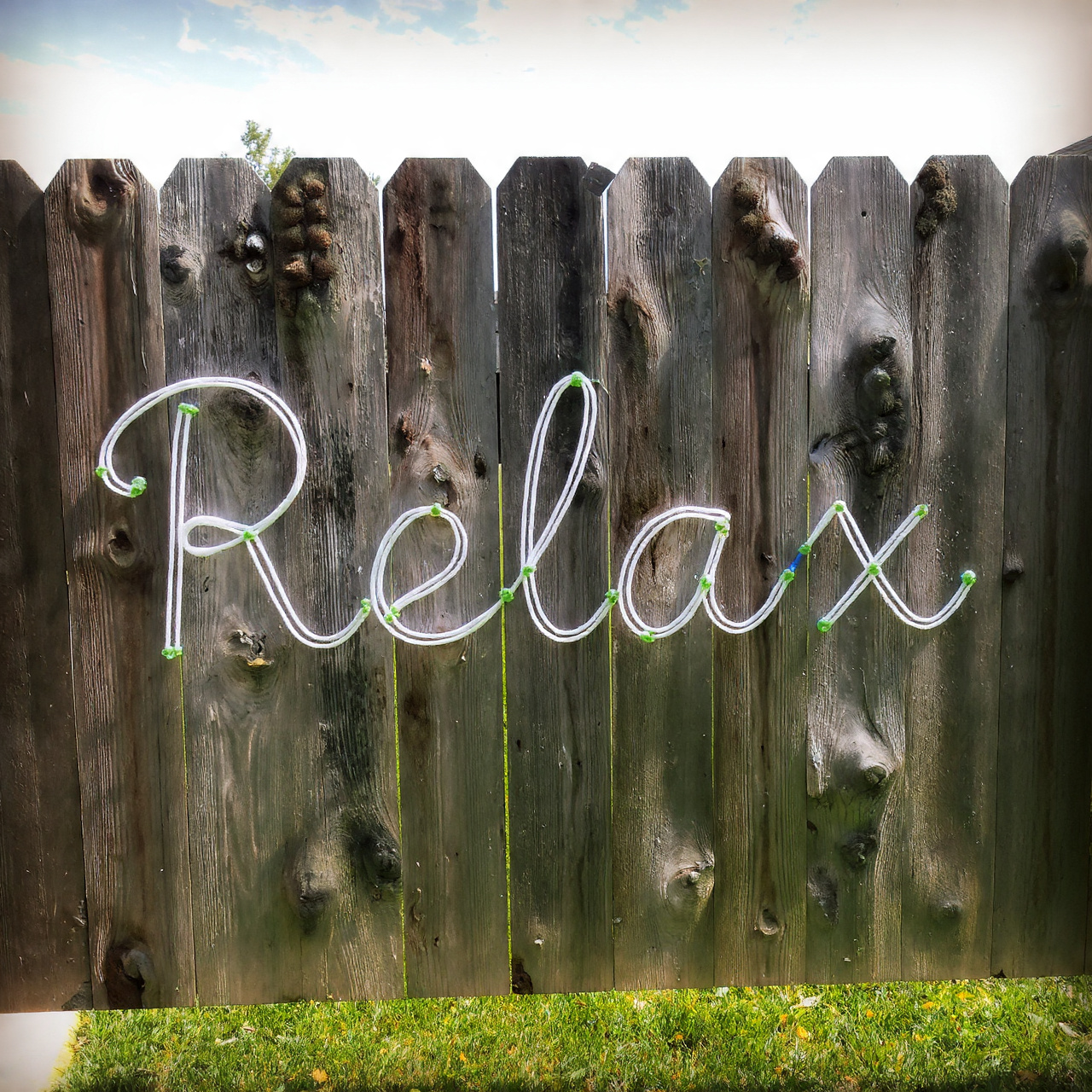 String Art Fence Decor