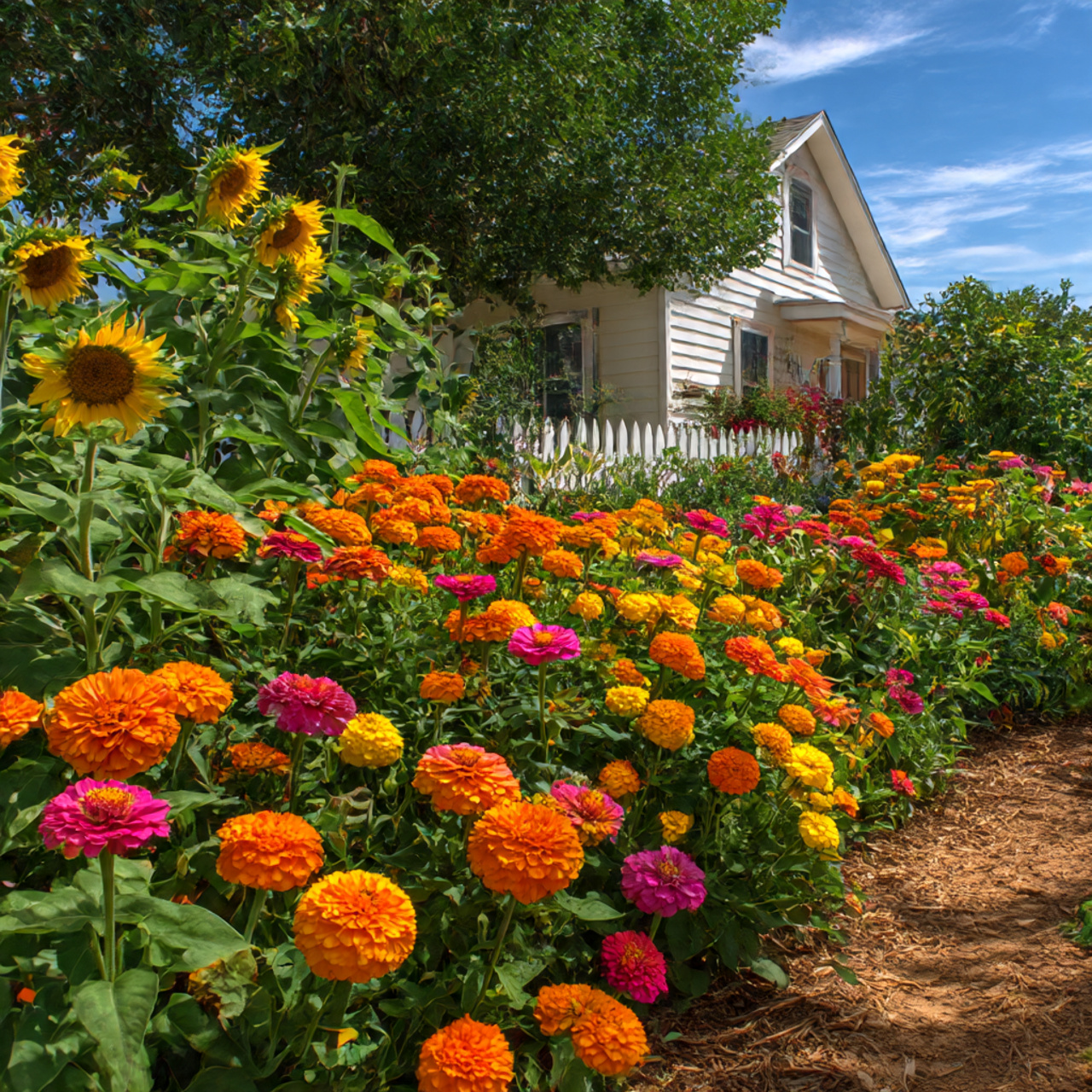 Sun-Loving Flower Garden Design