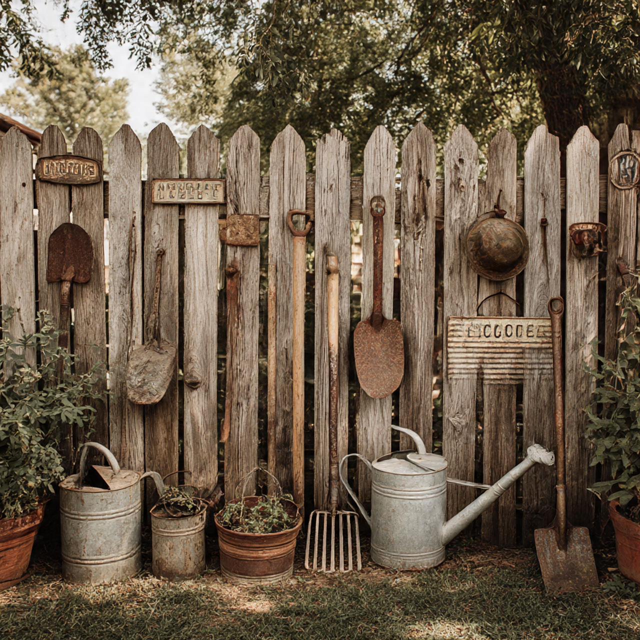 Vintage Tool or Garden Gear Display