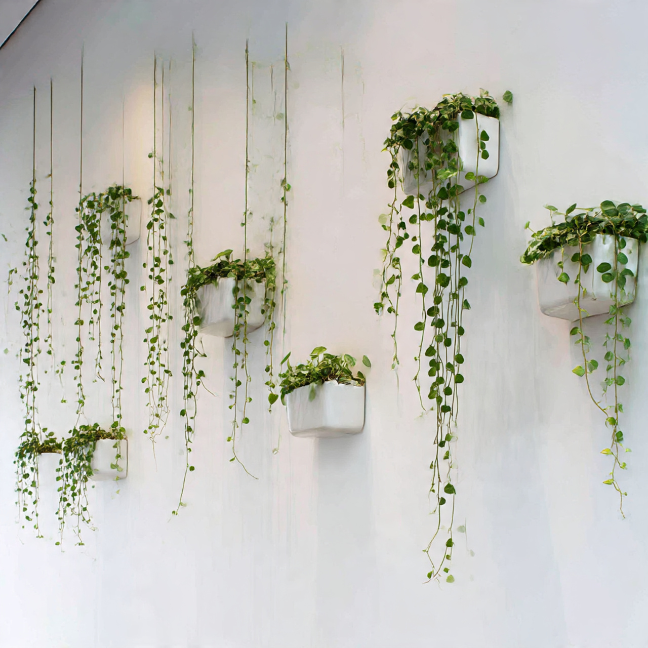 Wall-Mounted String of Hearts Display